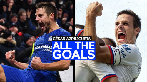All of César Azpilicueta's Chelsea goals! | All The Goals