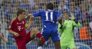Monday Didier Drogba (11) scores during UEFA Champions League Final between FC Bayern Munich and Chelsea at the Fussball Arena Munich on May 19, 2012 in Munich, Germany.