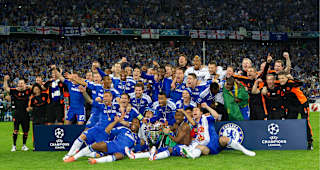 Wednesday The Chelsea team celebrate with the trophy after the UEFA Champions League Final between FC Bayern Munich and Chelsea on May 19, 2012 in Munich, Germany. The match ended 1-1 after extra time, Chelsea won 4-3 on penalties.
