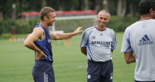 USA Tour Training in Los Angeles, 27 July 2006 : Andriy Shevchenko and manager Jose Mourinho  