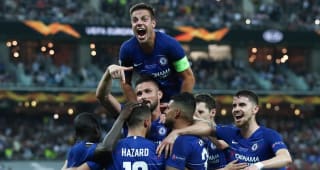 Friday BAKU, AZERBAIJAN - MAY 29: Eden Hazard celebrates after scoring his team's third goal with his team mates during the UEFA Europa League Final between Chelsea and Arsenal at Baku Olimpiya Stadionu on May 29, 2019 in Baku, Azerbaijan.