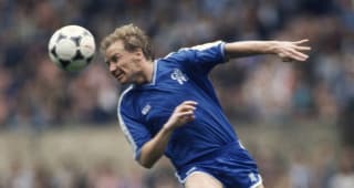 Saturday David Speedie in action during the Today League Division One match between Manchester United and Chelsea at Old Trafford on September 28, 1986 in Manchester, England.