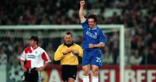 Feyenoord v Chelsea.  Gianfranco Zola. 16 March, 2000 