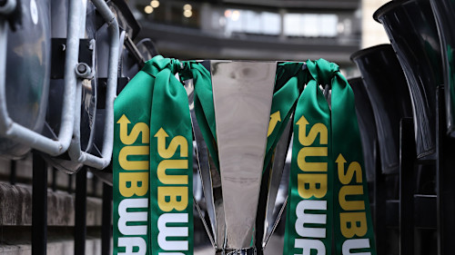 league cup subway stock view trophy