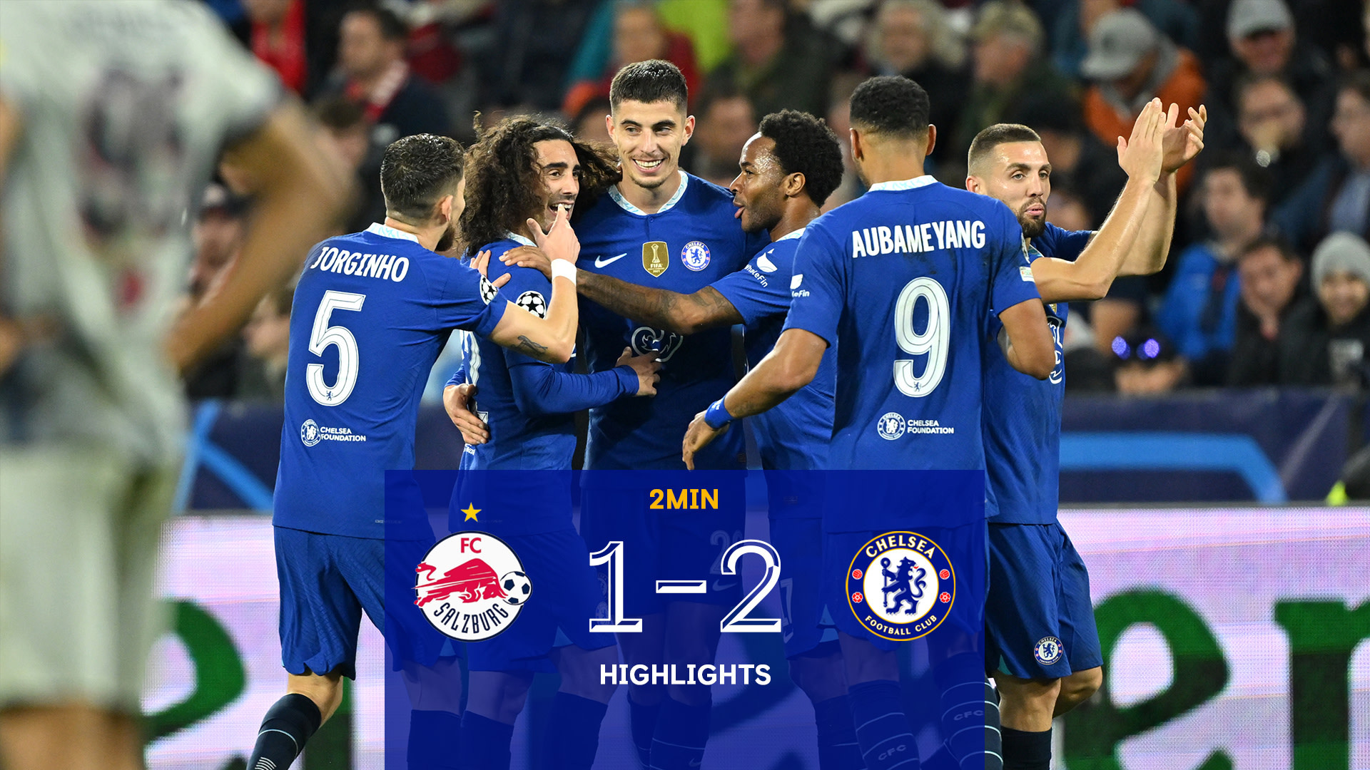 Salzburg 1-2 Chelsea Champions League Highlights Video Official Site Chelsea Football Club