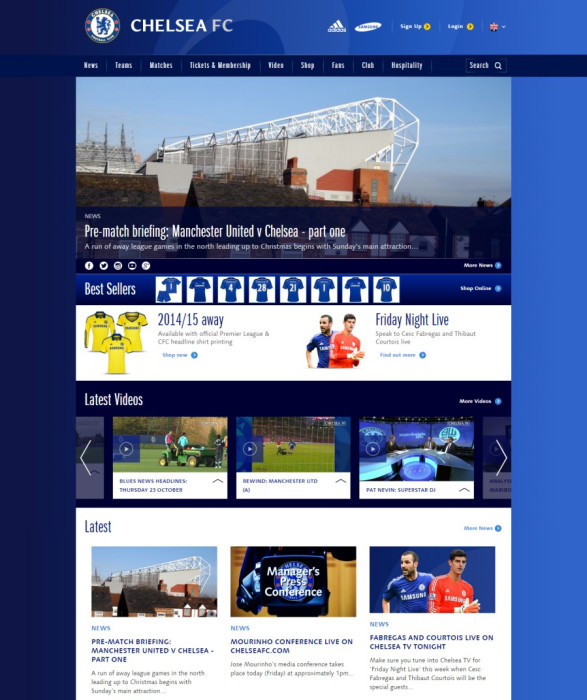 Chelsea fc website shop sales