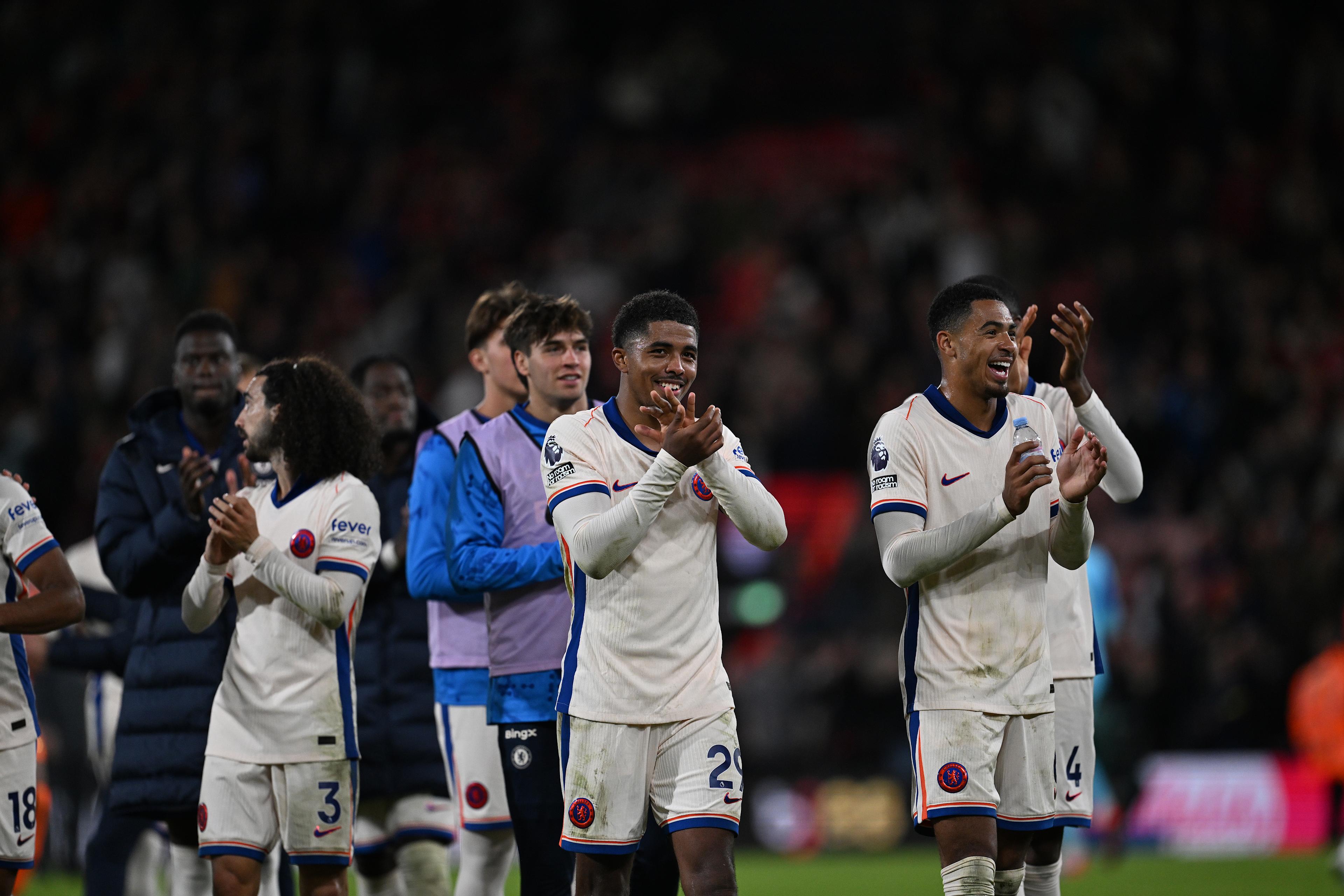 Wesley Fofana and Levi Colwill defend together for Chelsea against Bournemouth