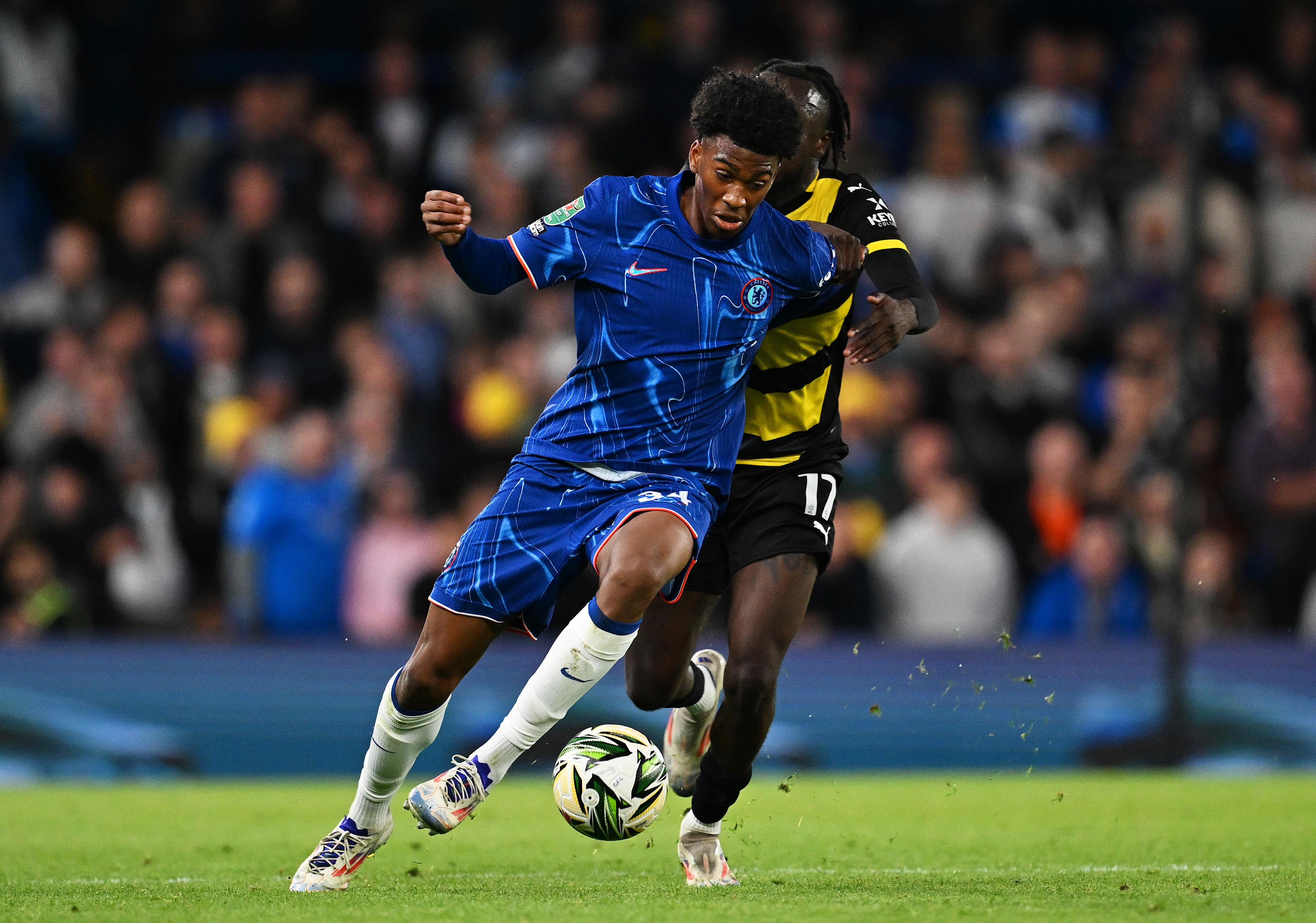 Josh Acheampong makes his senior Chelsea debut against Barrow at Stamford Bridge