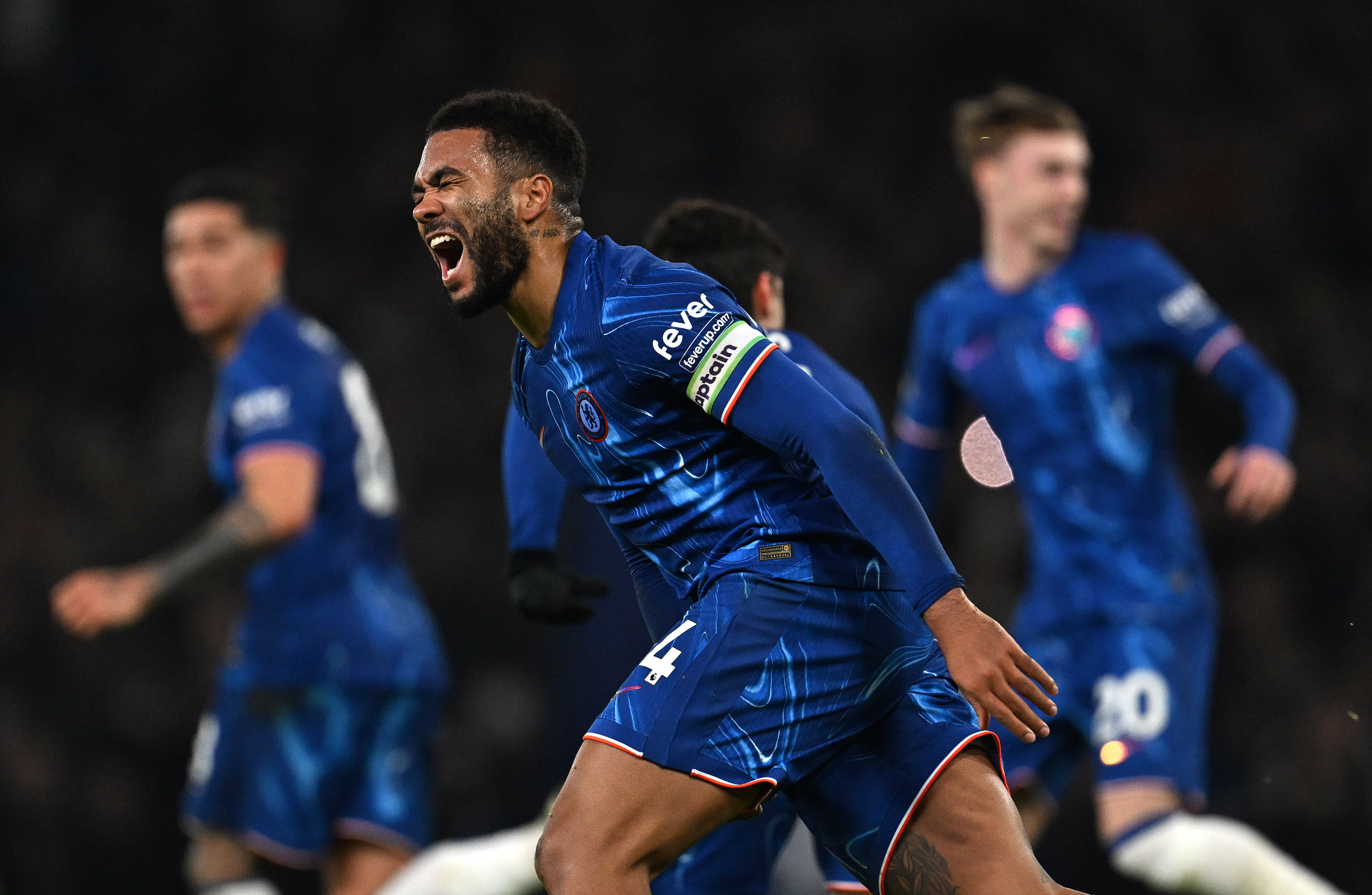 Reece James strikes a free-kick for Chelsea against Bournemouth