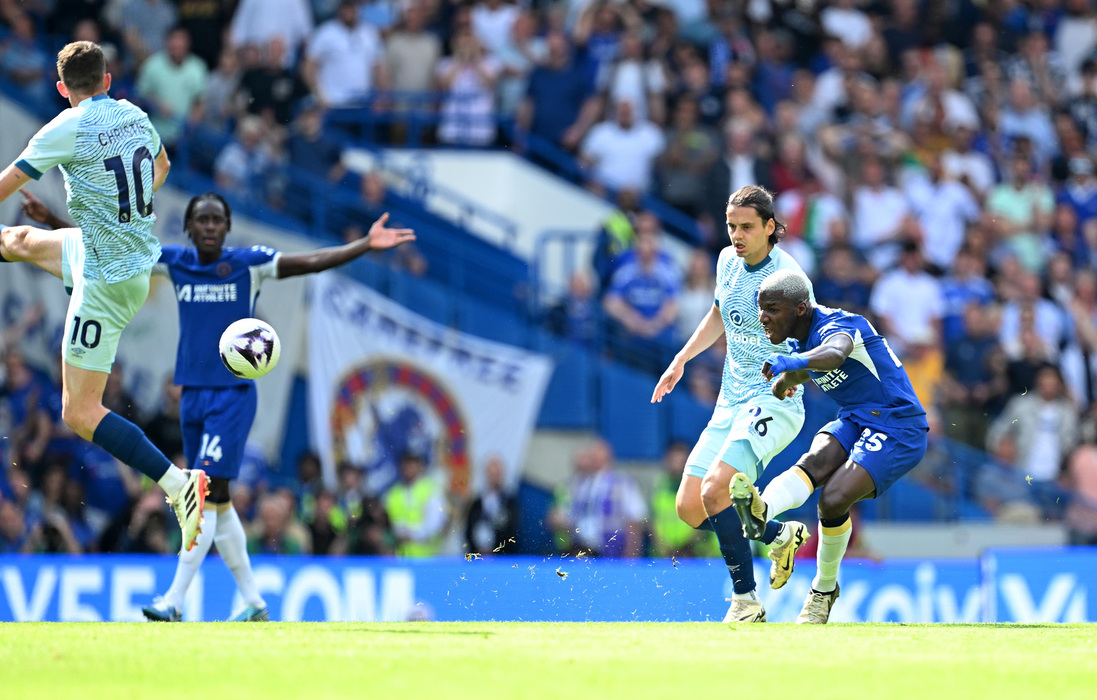 Moisés Caicedo strikes from 50 yards against Bournemouth in May 2024