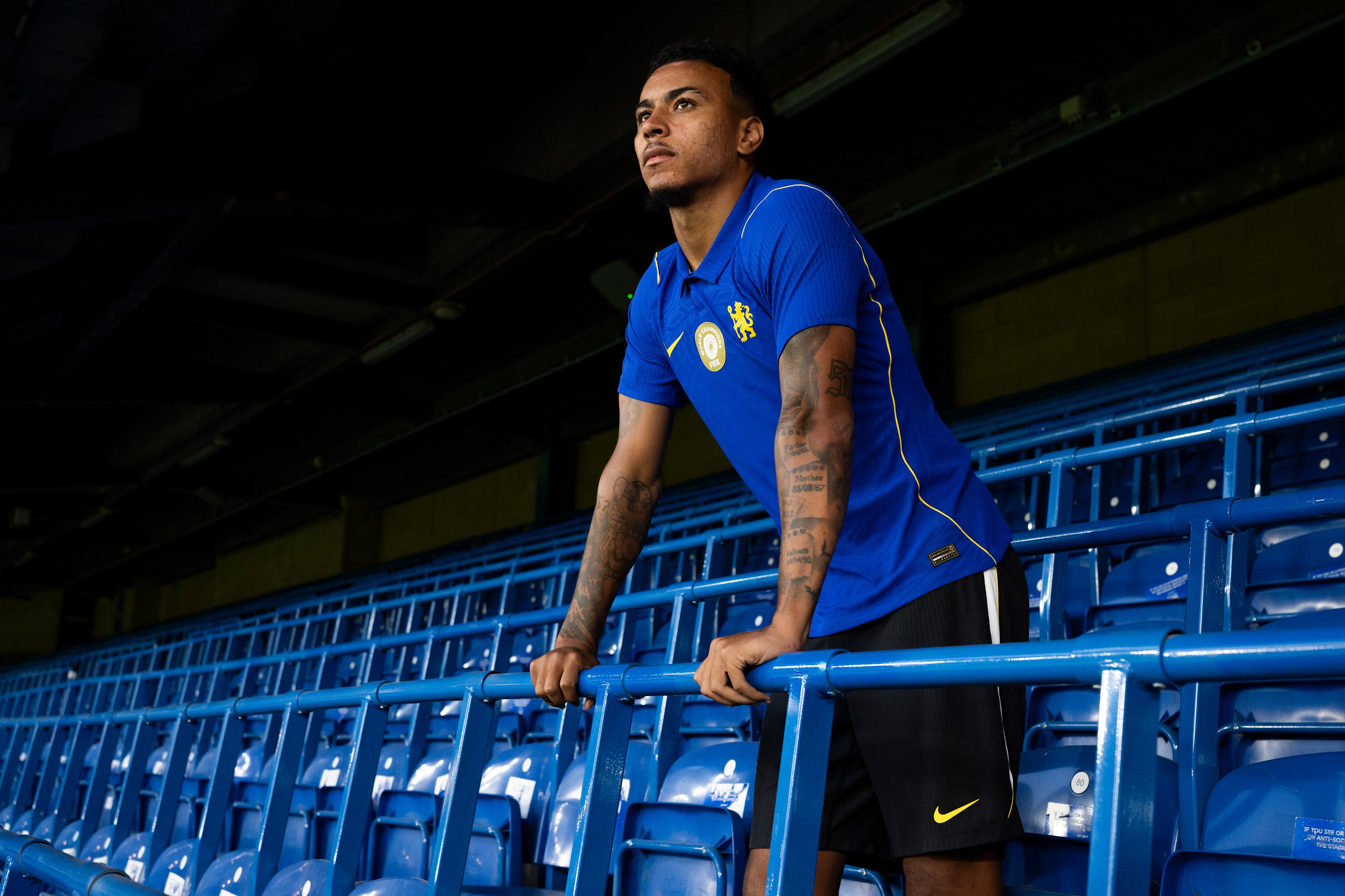 Morgan Rogers sits for an interview after joining Chelsea in July 2026