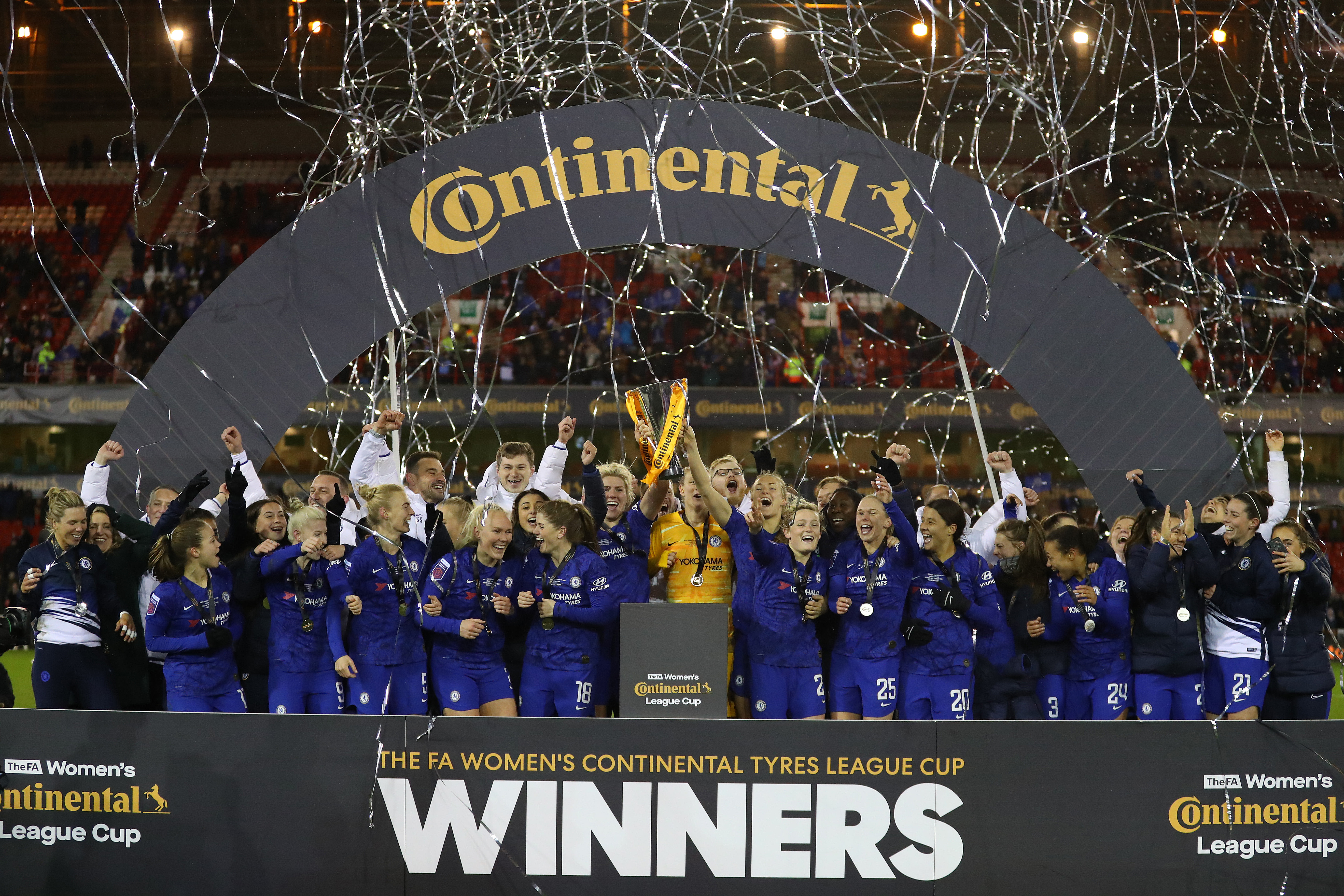 Emma Hayes 'devastated' by serious injury to Maren Mjelde as Chelsea Women  lift Continental Cup 