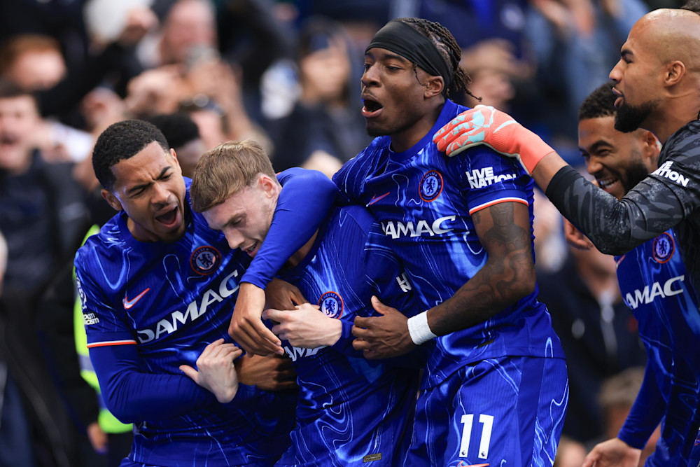 Wszyscy gracze Chelsea celebrowali bramkę Palmera, zdjęcie Chelsea FC