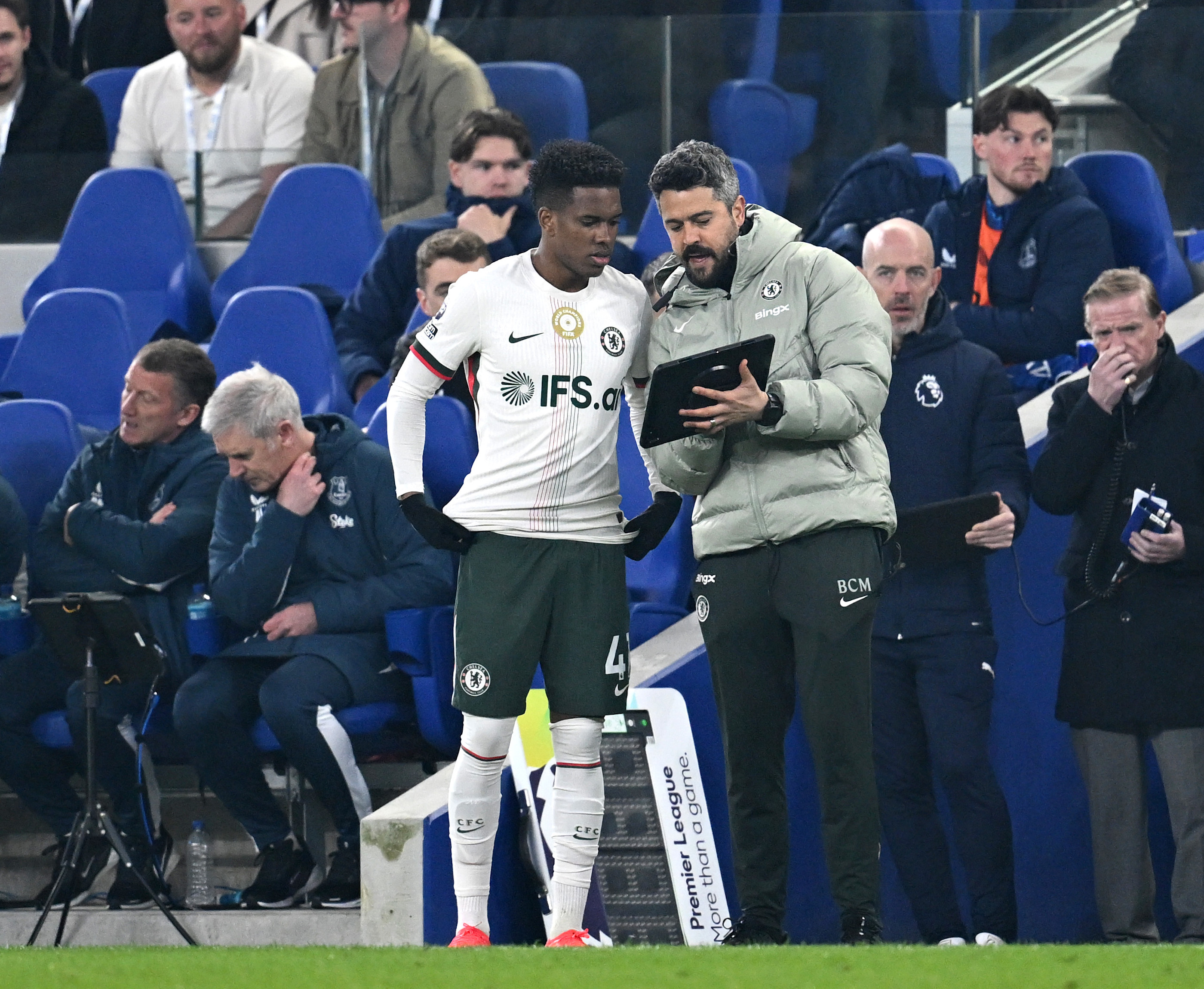 Estevao made his return from injury during the second half of the contest