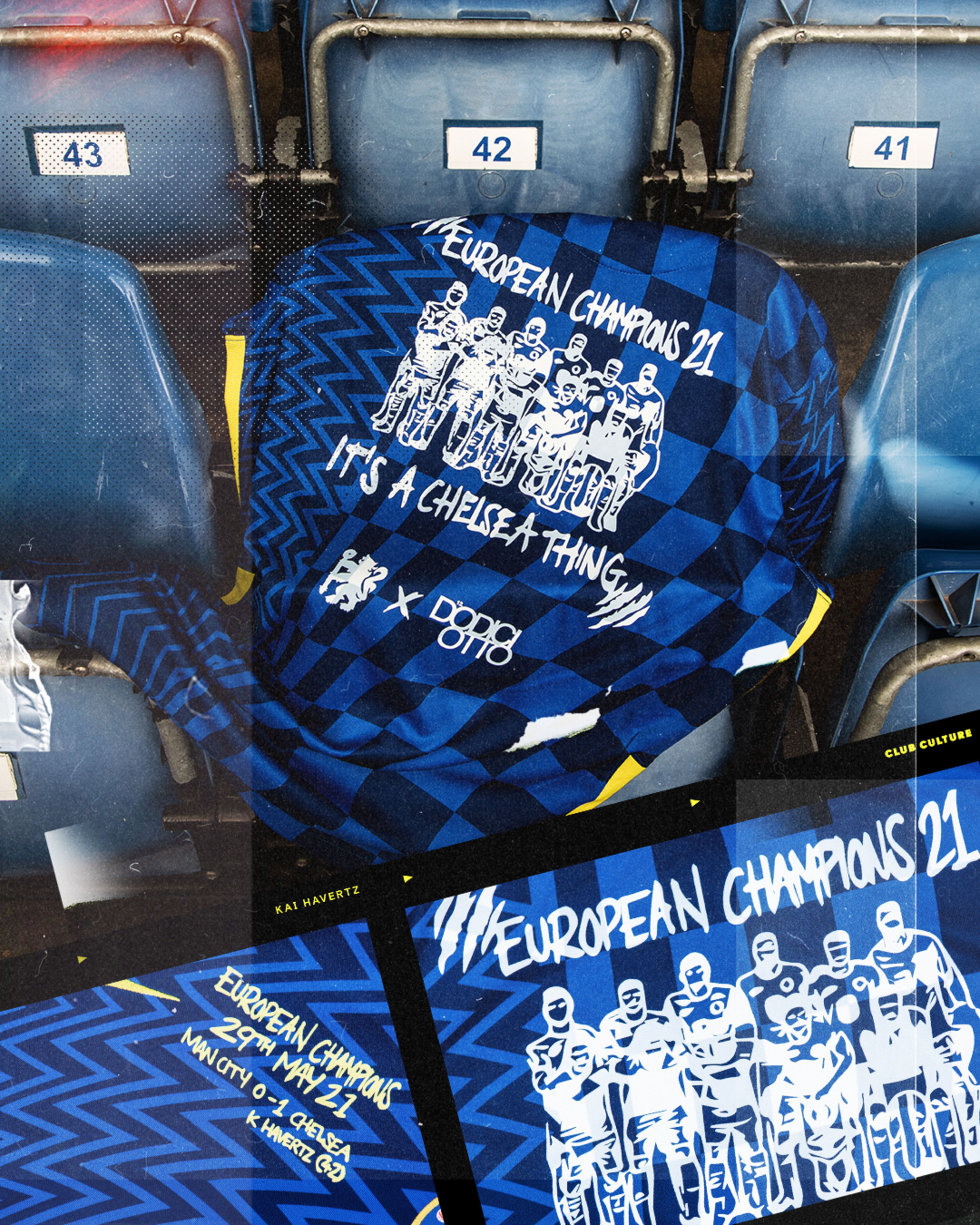 Limited-edition Champions shirt available now at the Stamford