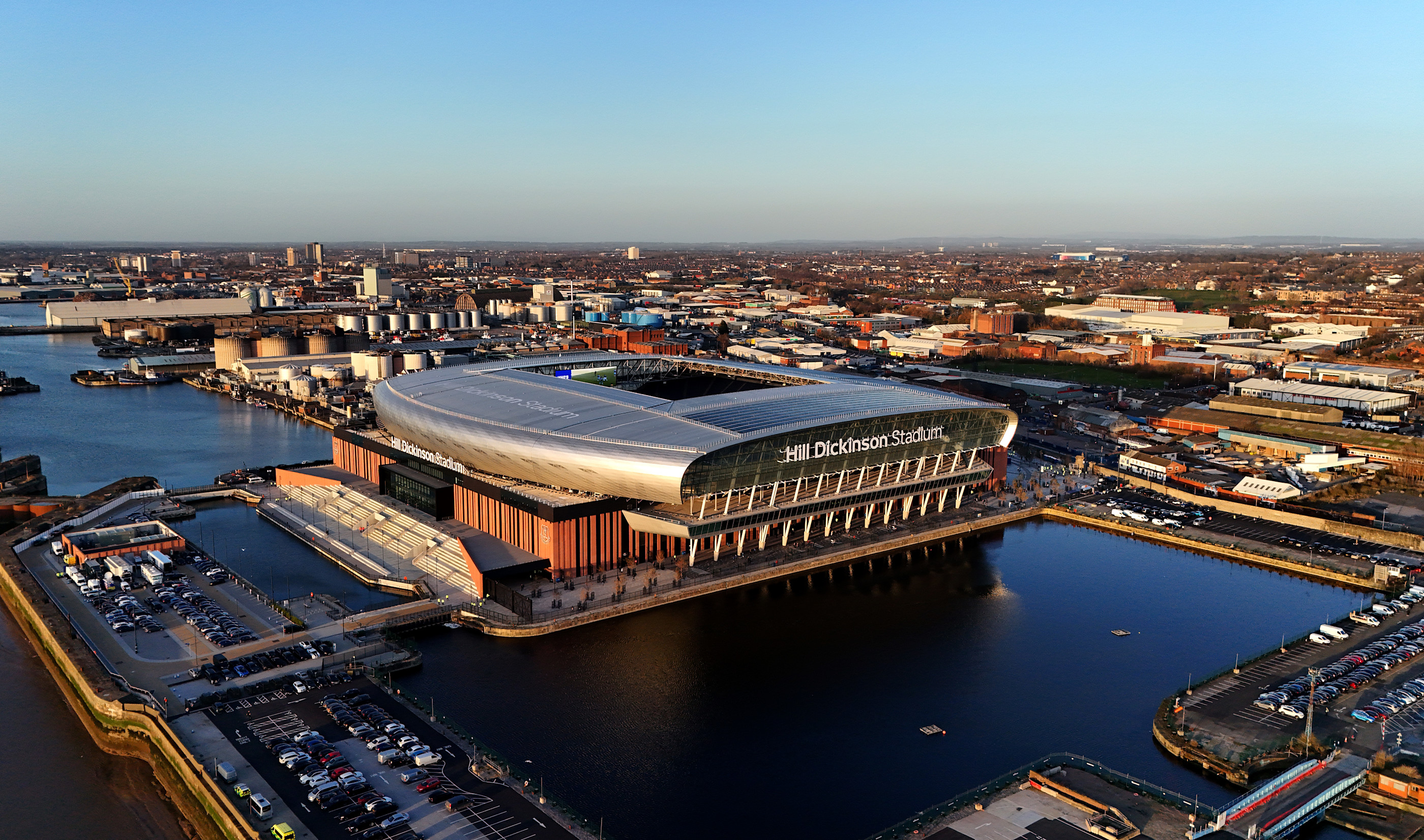 Everton stadium view Hill Dickinson aerial view