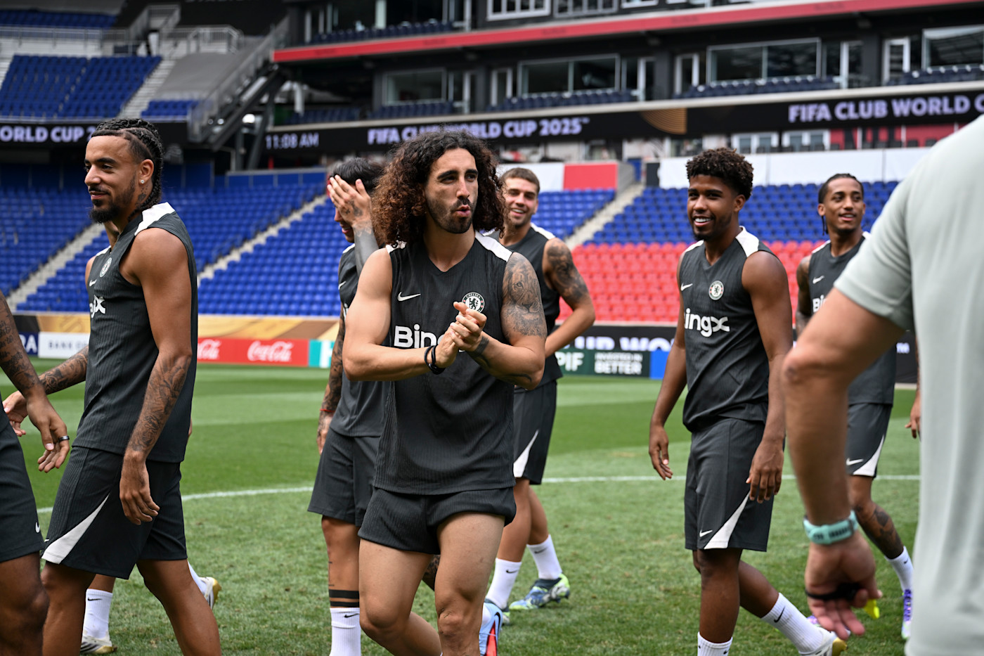 Chelsea players during their final training ahead of the FIFA Club World Cup 2025 final vs PSG | sportzpoint.com