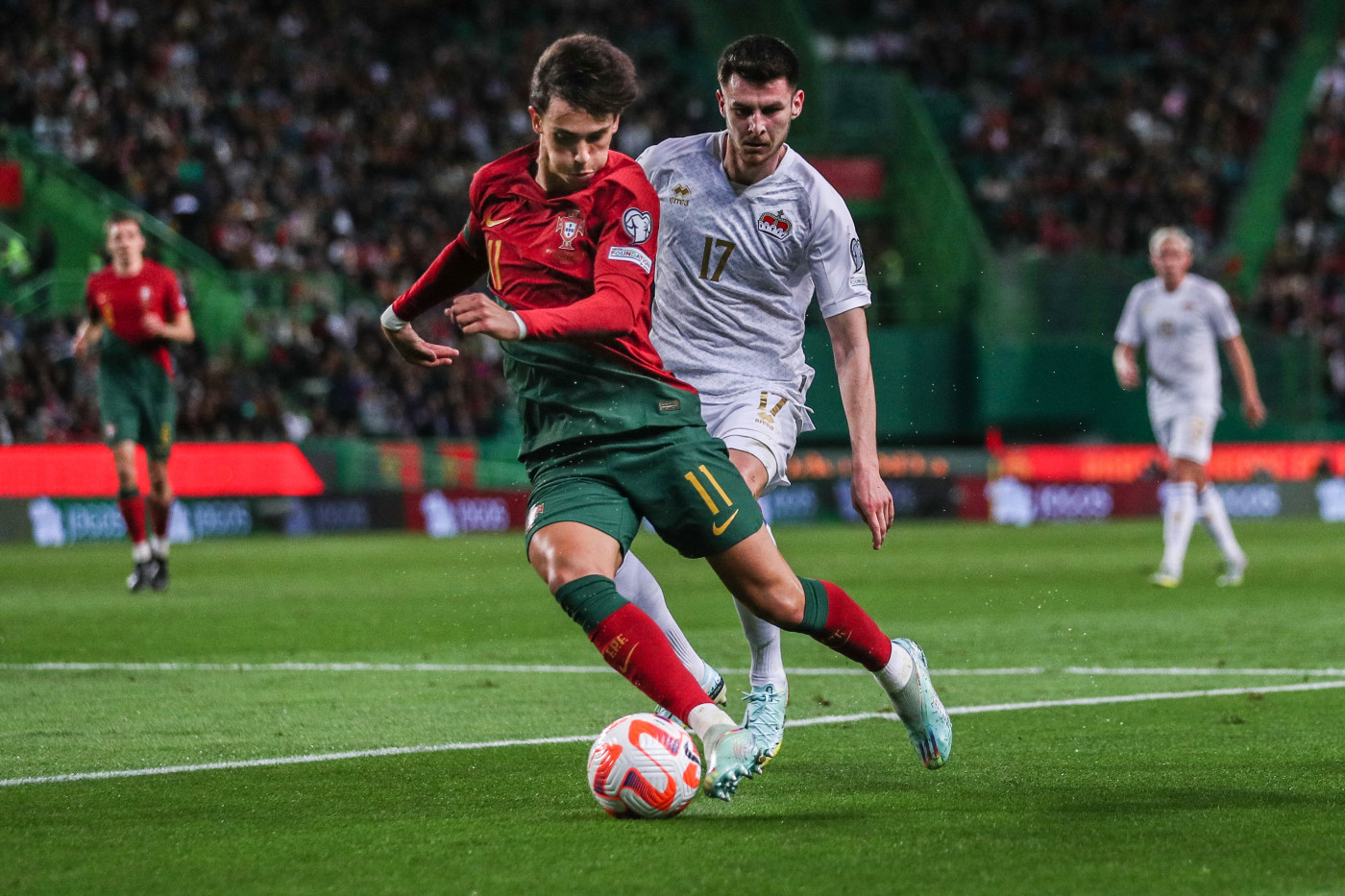 Portugal's forward Joao Felix runs with the ball during the EURO 2024  News Photo - Getty Images