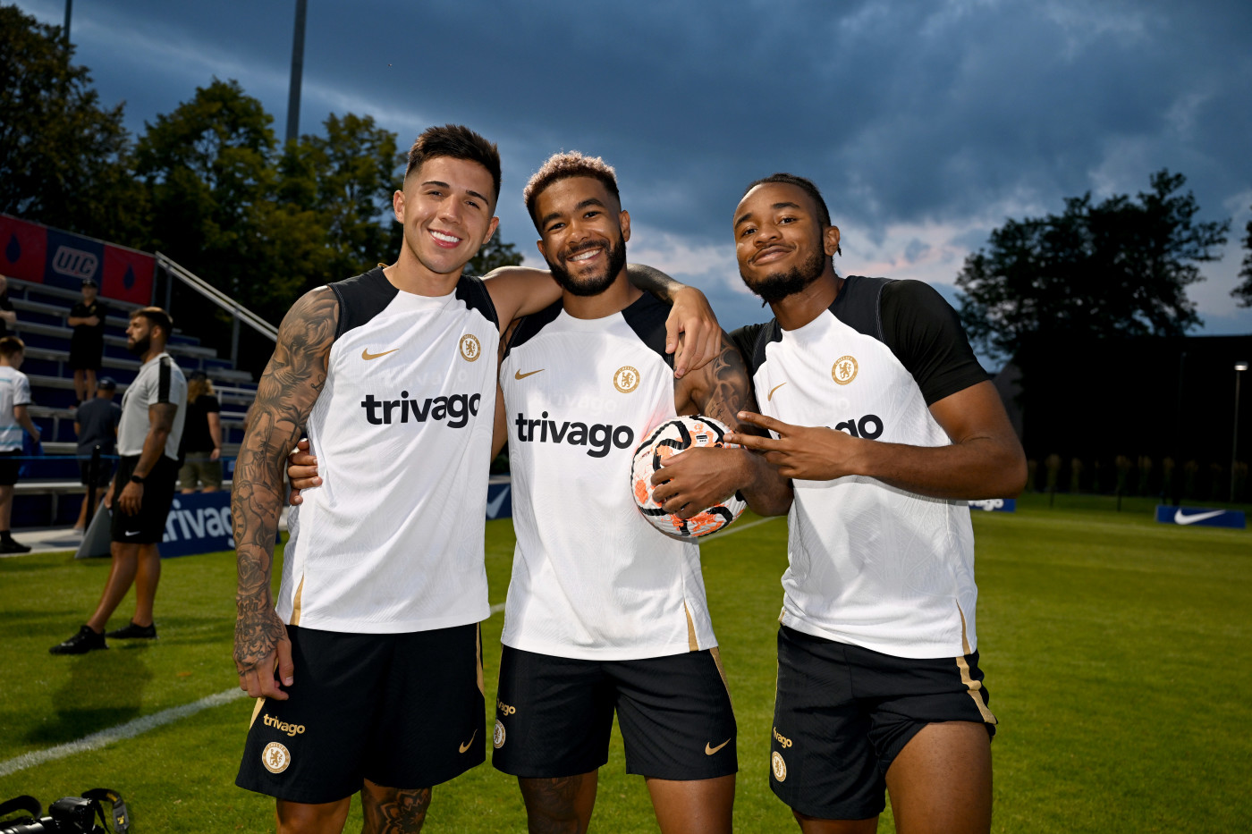 Enzo with James and Nkunku in America!