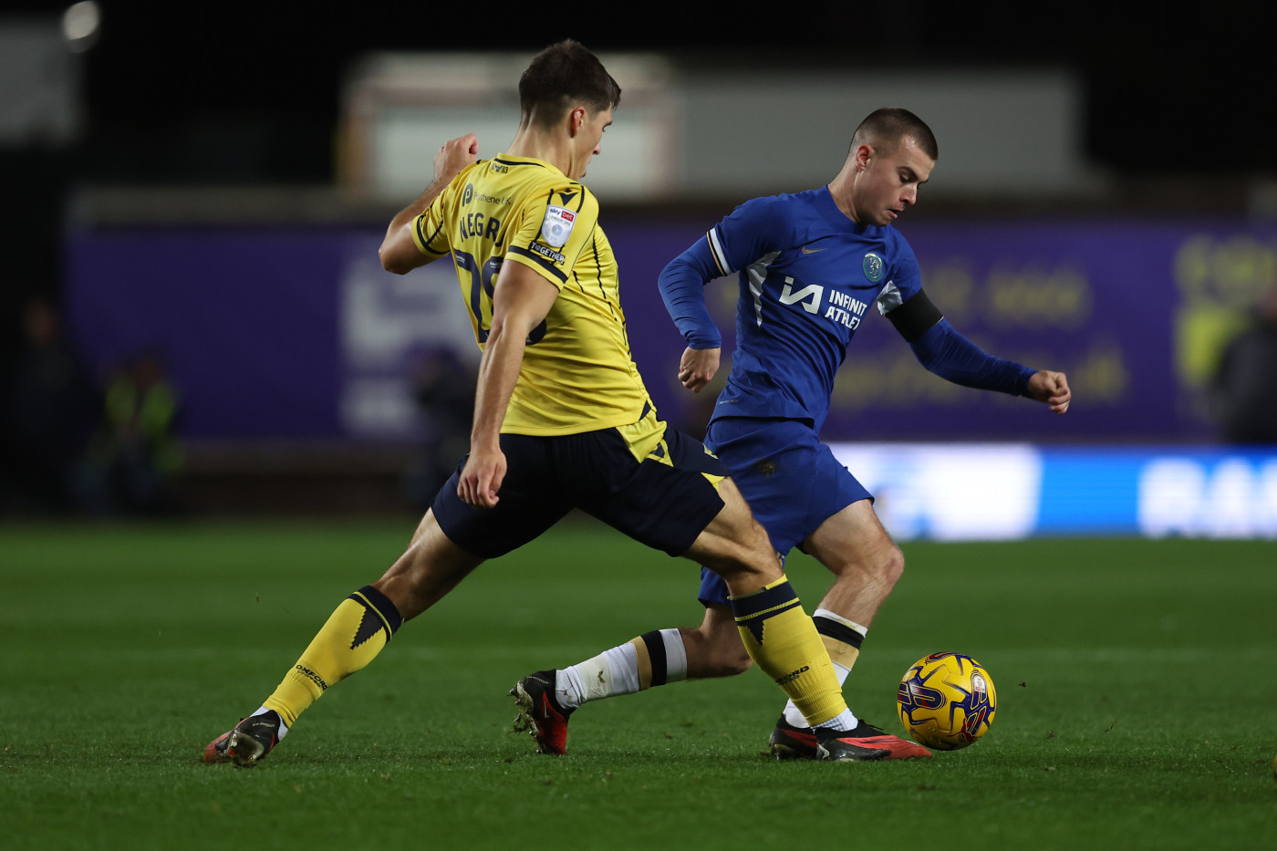 Ronnie Stutter in action against Oxford United in the group stage of last season's EFL Trophy