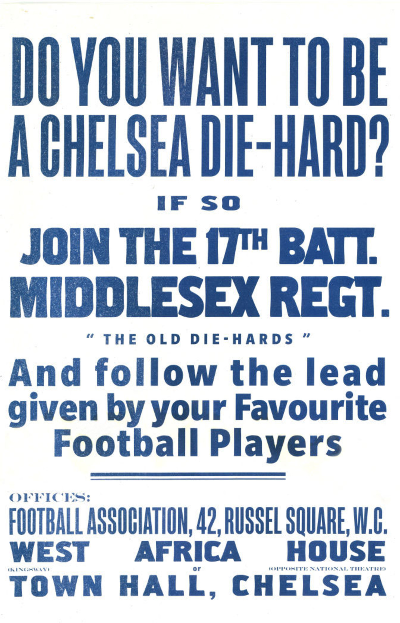 Fooballs for Tommies   Middlesex regiment