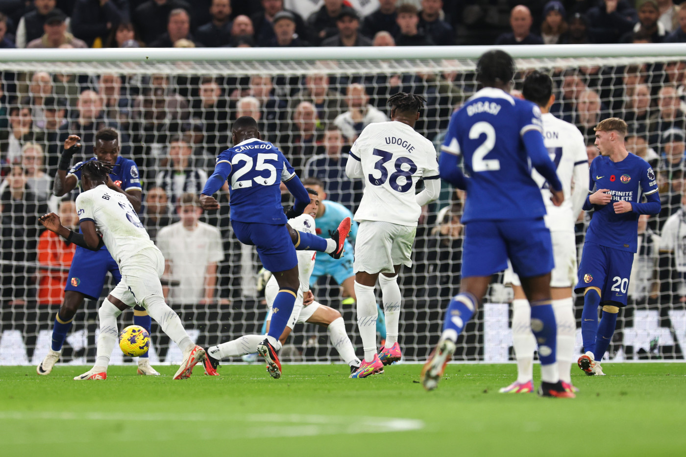 Tottenham vs Chelsea highlights: Jackson hat-trick earns Blues win as  Romero and Udogie see red 