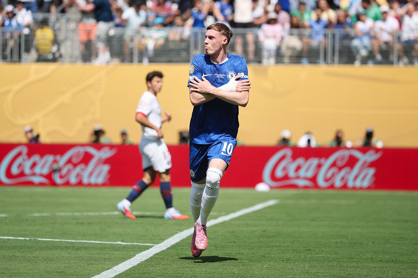 Palmer celebrates his opening goal
