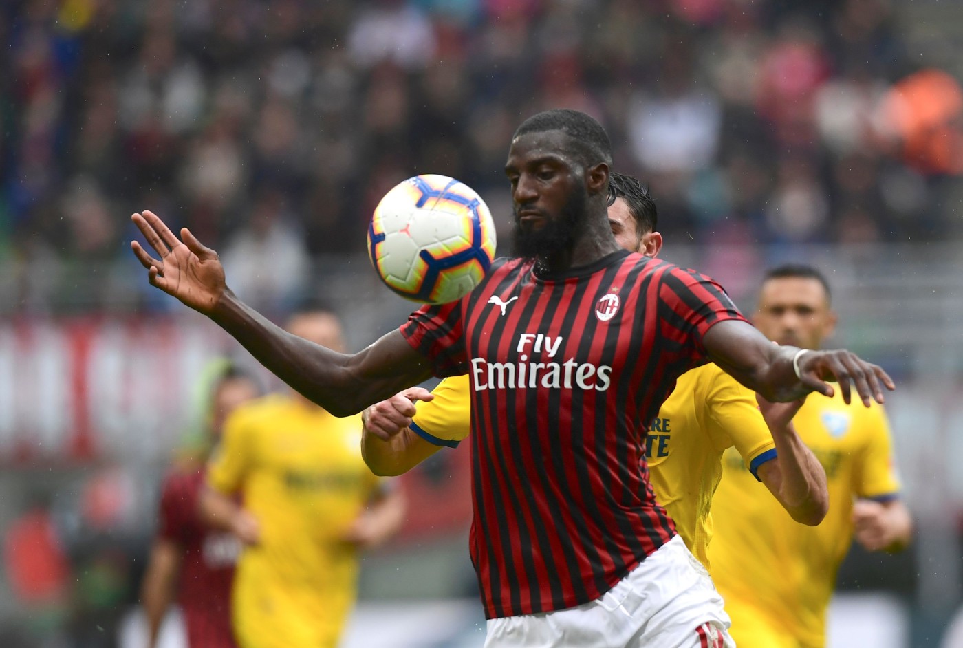 Samuel Chukwueze of AC Milan visits the new AC Milan store at News Photo  - Getty Images