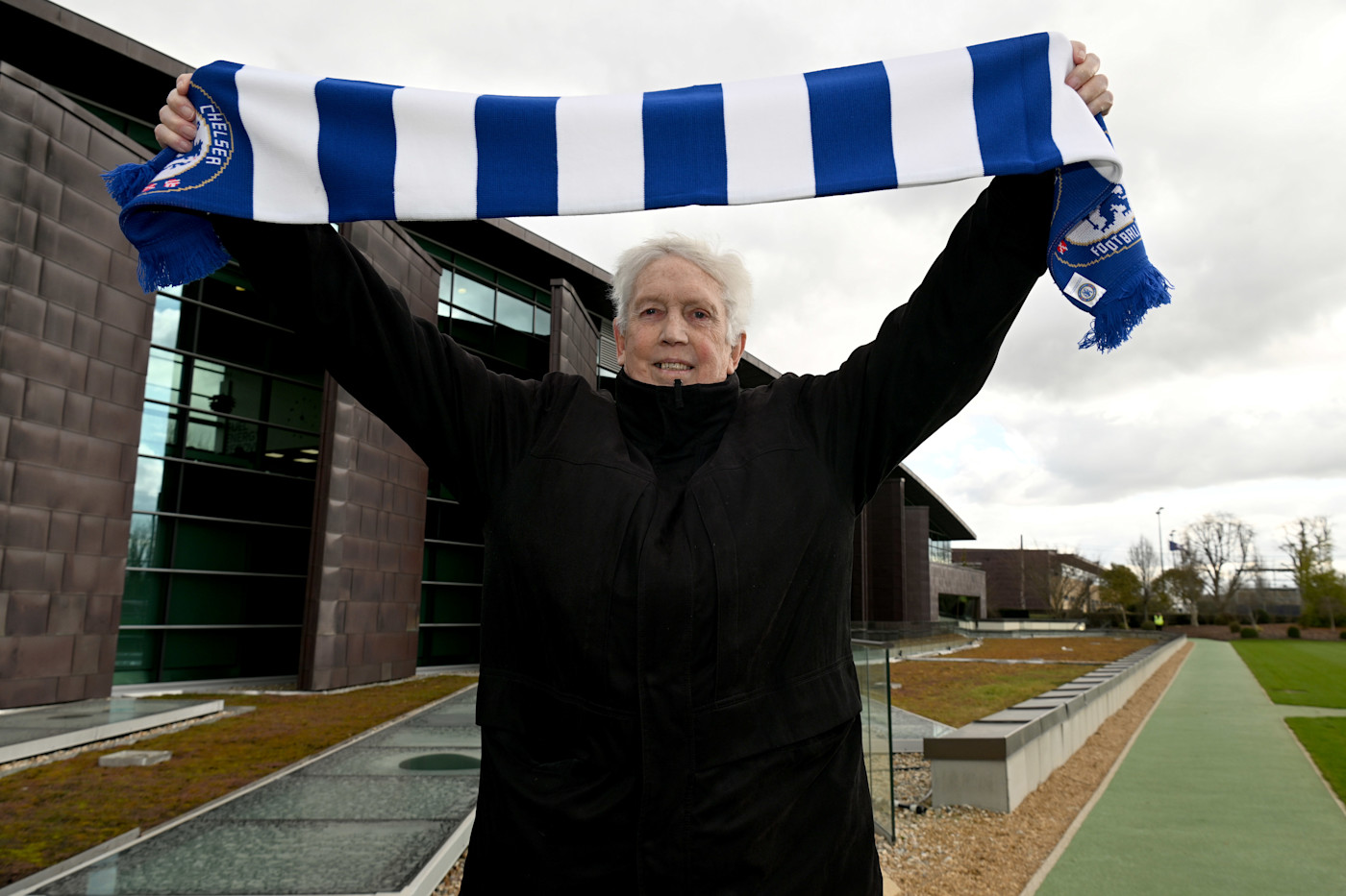Hinton during his visit to Cobham in March 2023