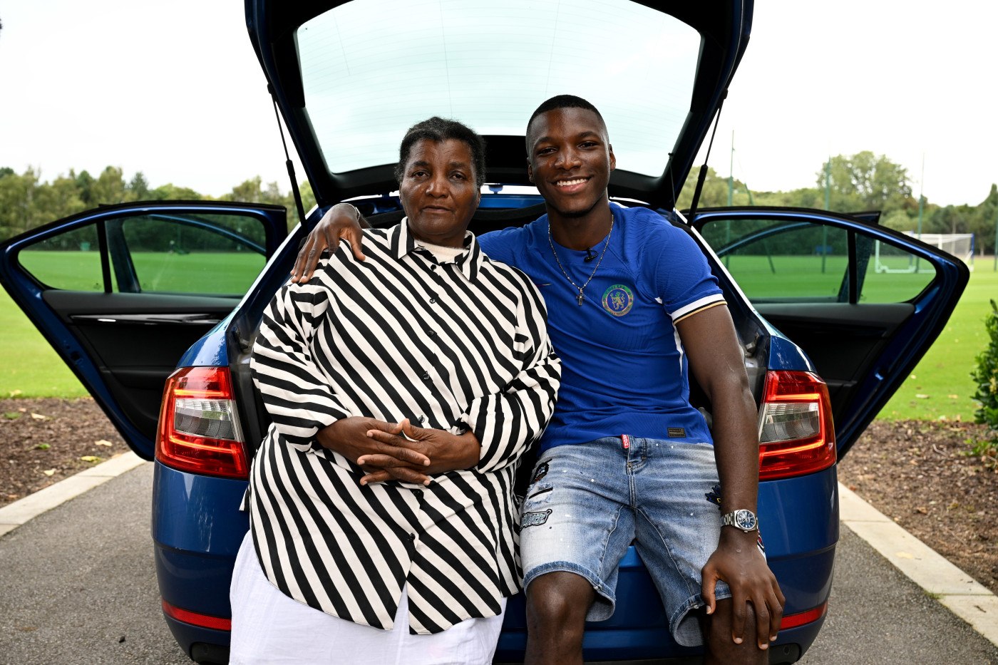 Moises and his Mum Carmen at Cobham today