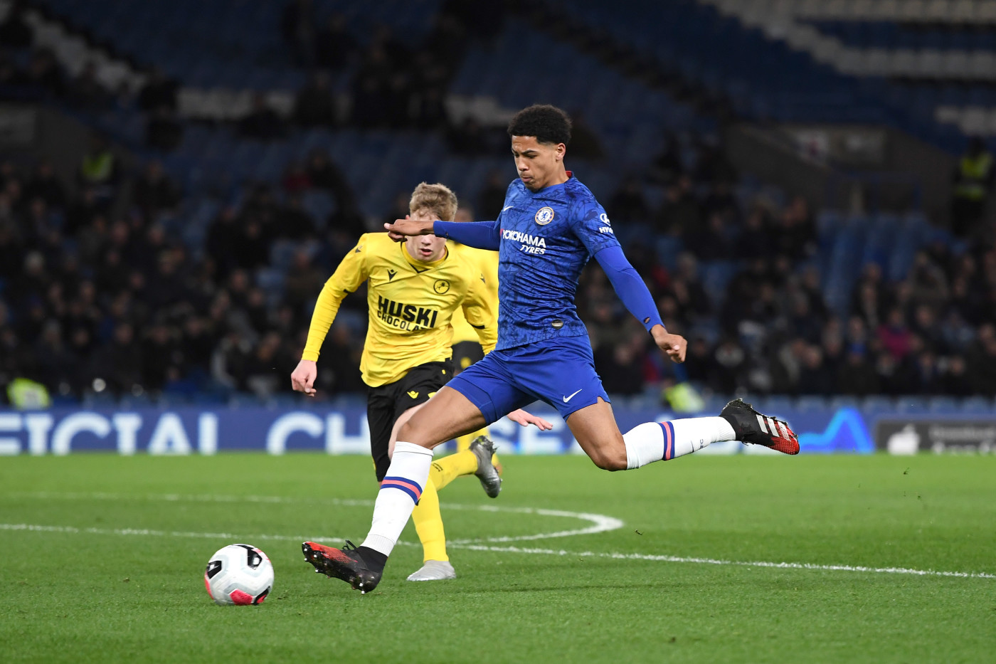 Levi playing for Chelsea Under-18s v Millwall in the FA Youth Cup back in 2020