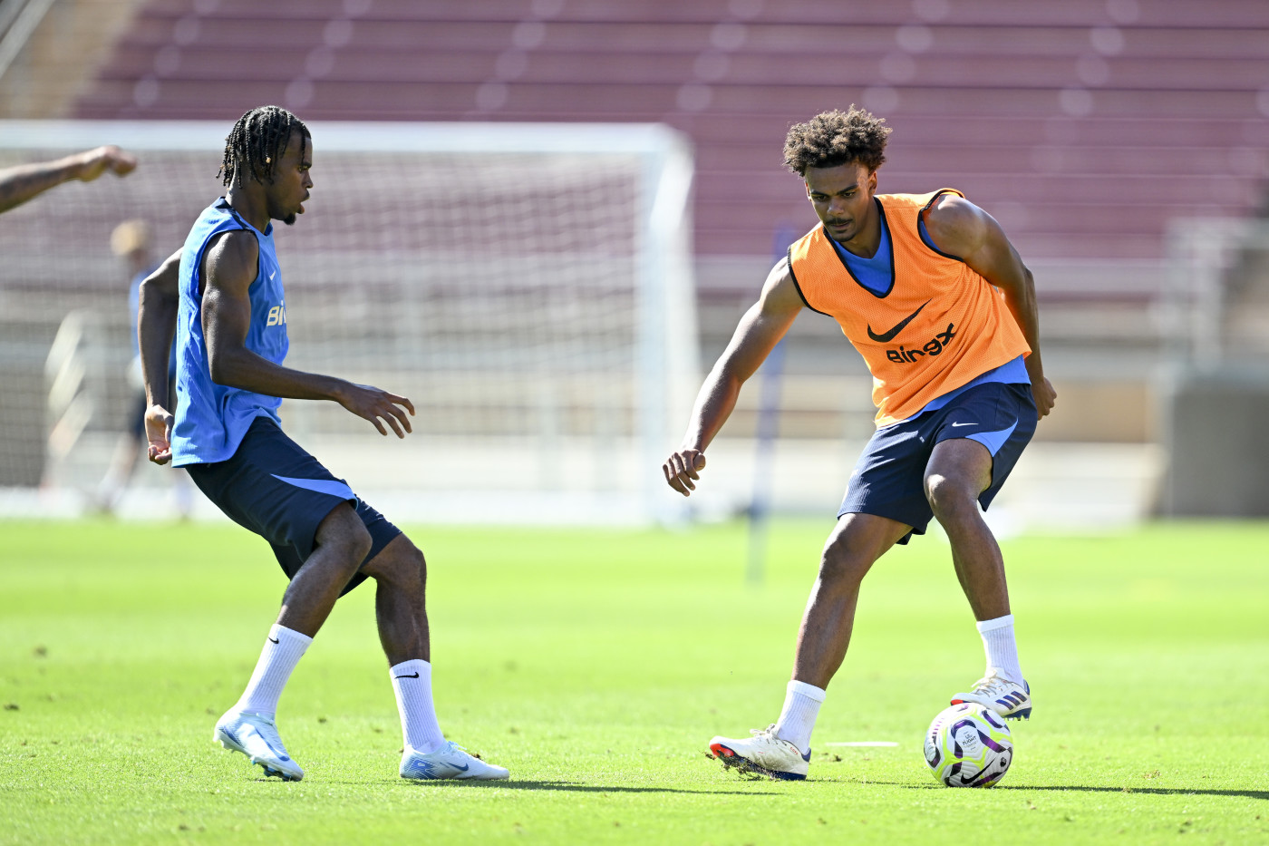 Renato Veiga in pre-season training for Chelsea.