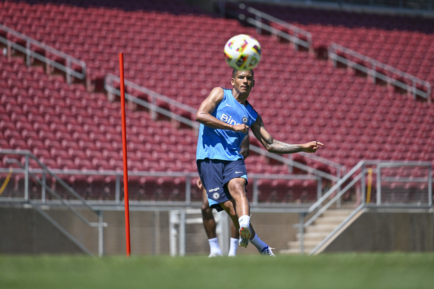 Angelo in pre-season training for Chelsea.