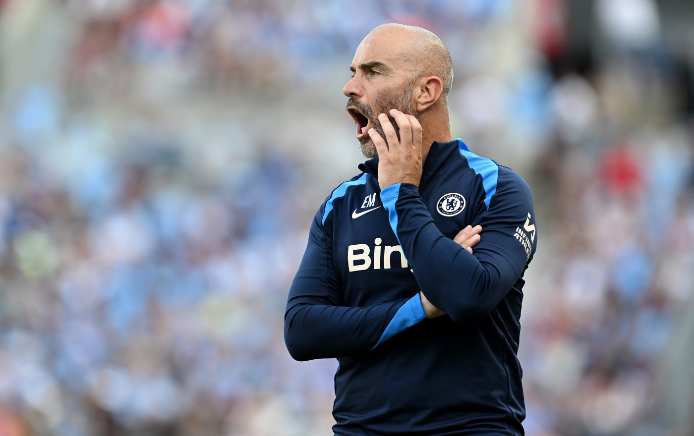 Enzo Maresca on the touchline for Chelsea in pre-season.