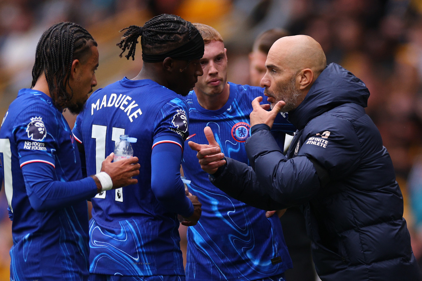 Enzo passing on instructions earlier this season