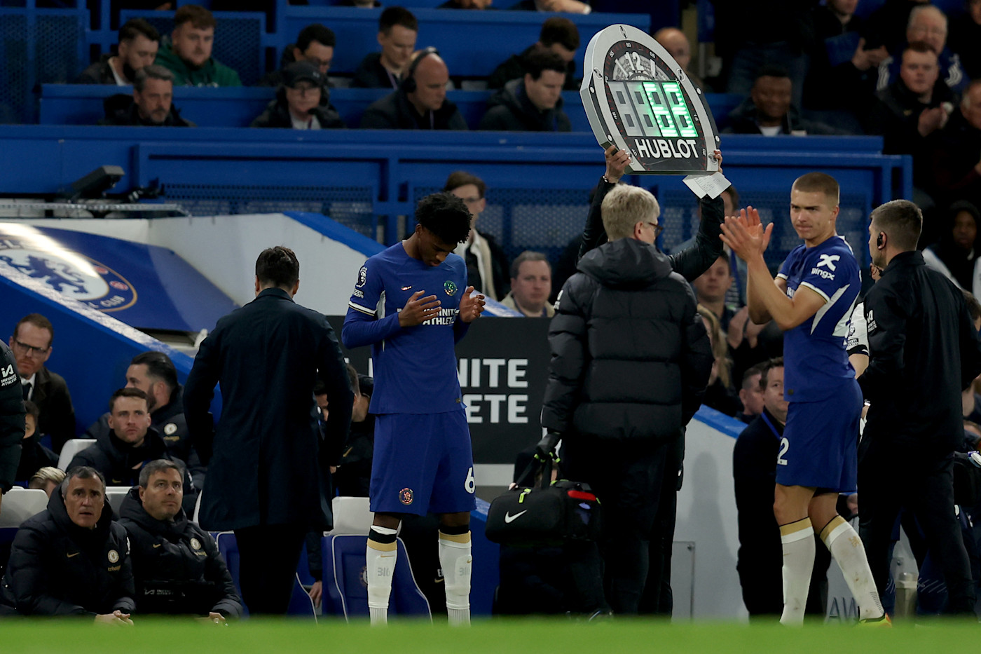 Josh coming on for his Chelsea debut back in May