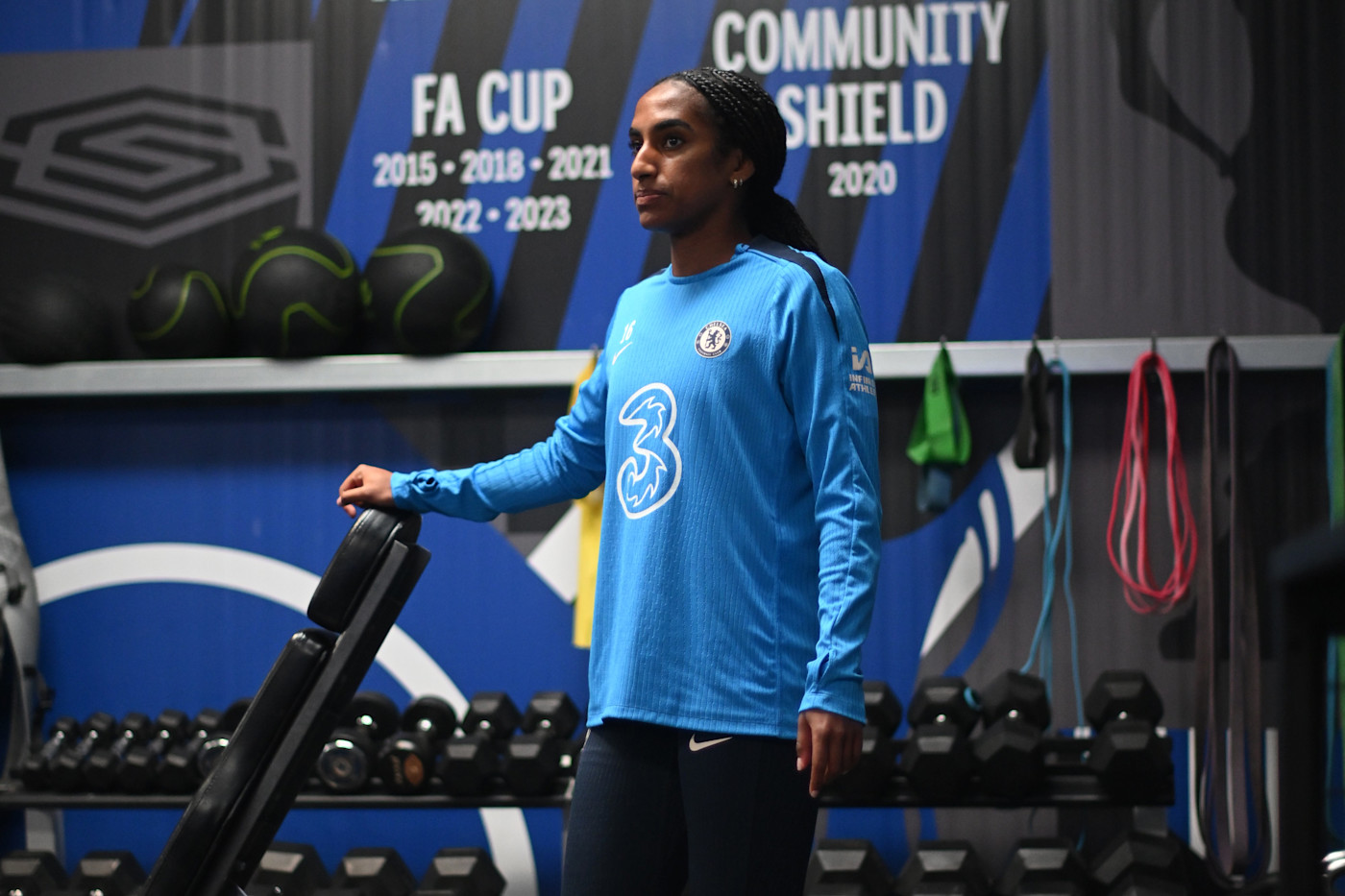 Naomi working hard in the gym