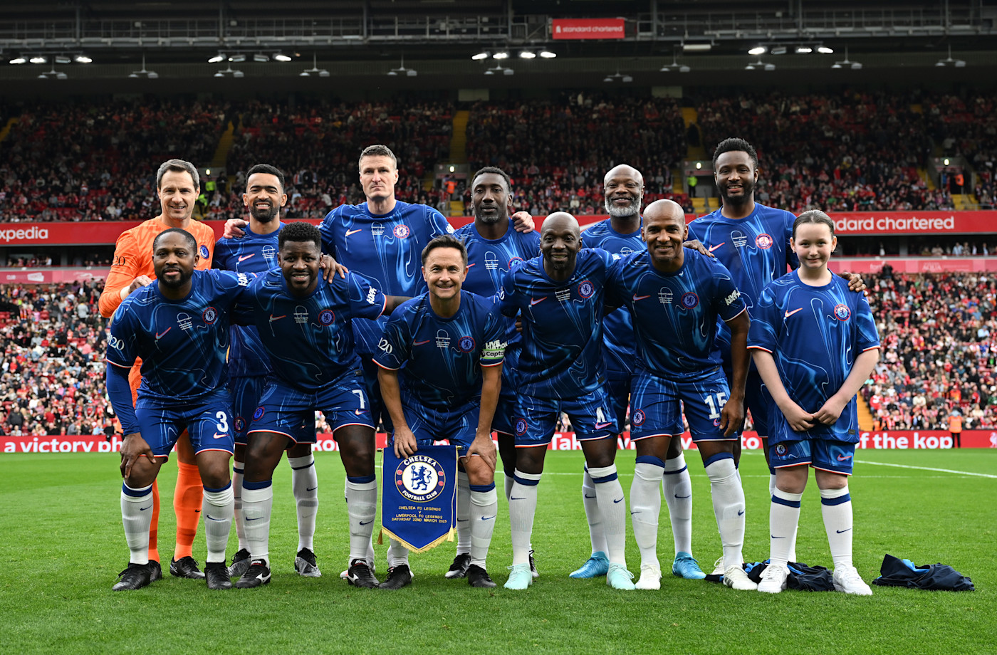 Chelsea Legends raising funds at Anfield