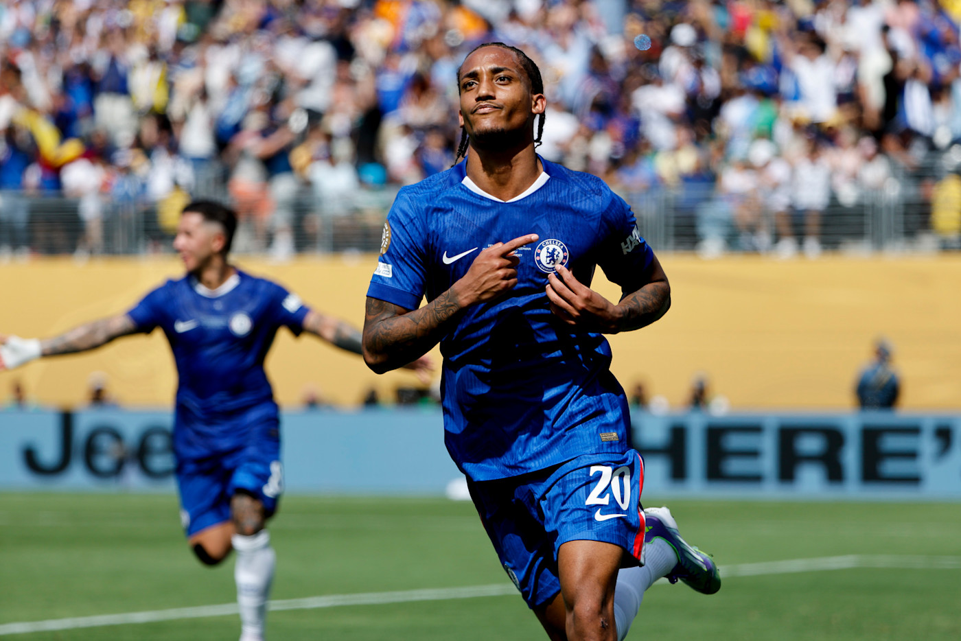 Joao Pedro celebrates his goal in the Club World Cup final