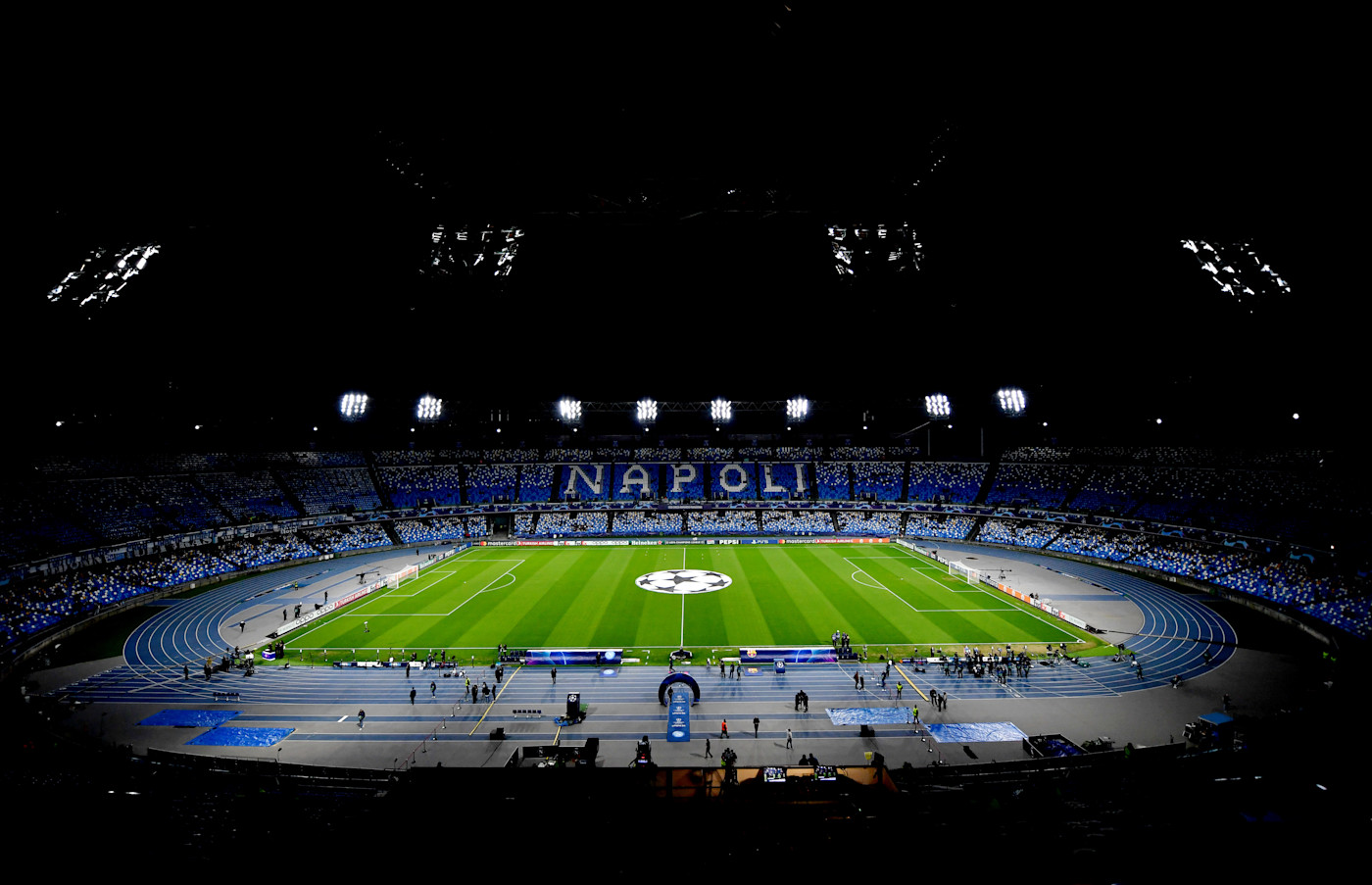 Stadio Diego Armando Maradona on a Champions League night