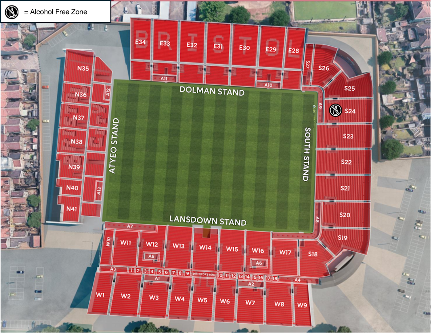 Ashton Gate with alcohol