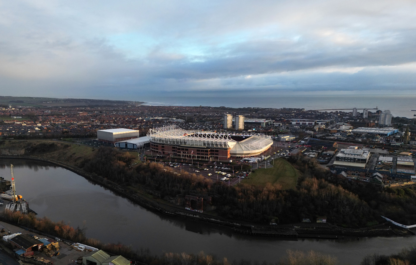 Sunderland Stadium of Light aerial view