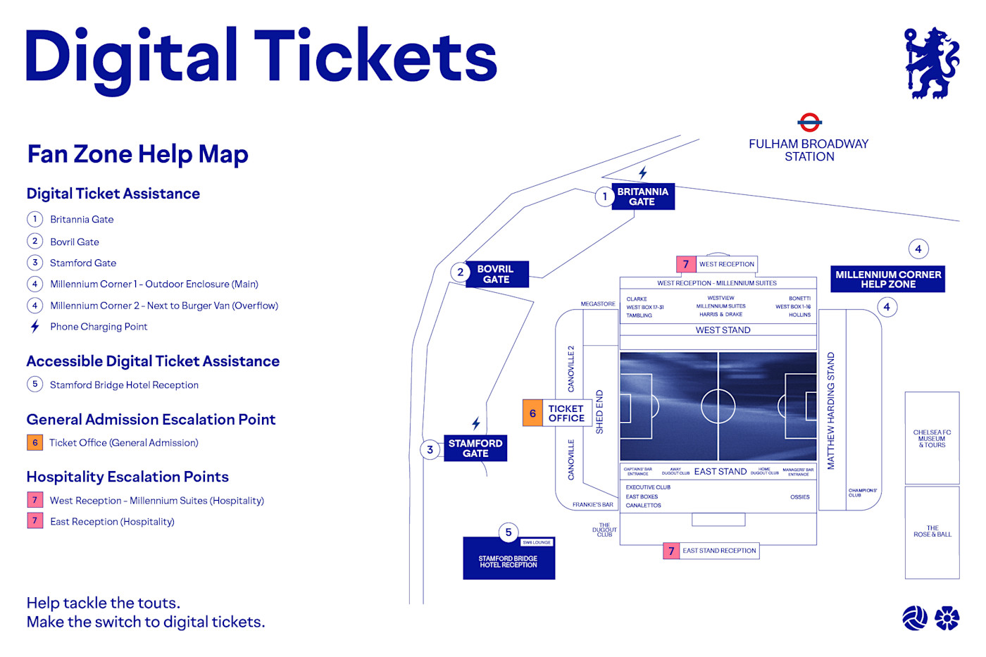 Digital ticket help point map amended