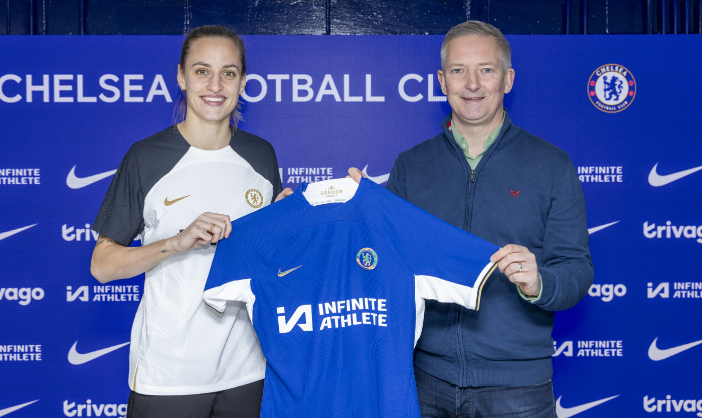 Our newest recruit pictured alongside women's general manager Paul Green