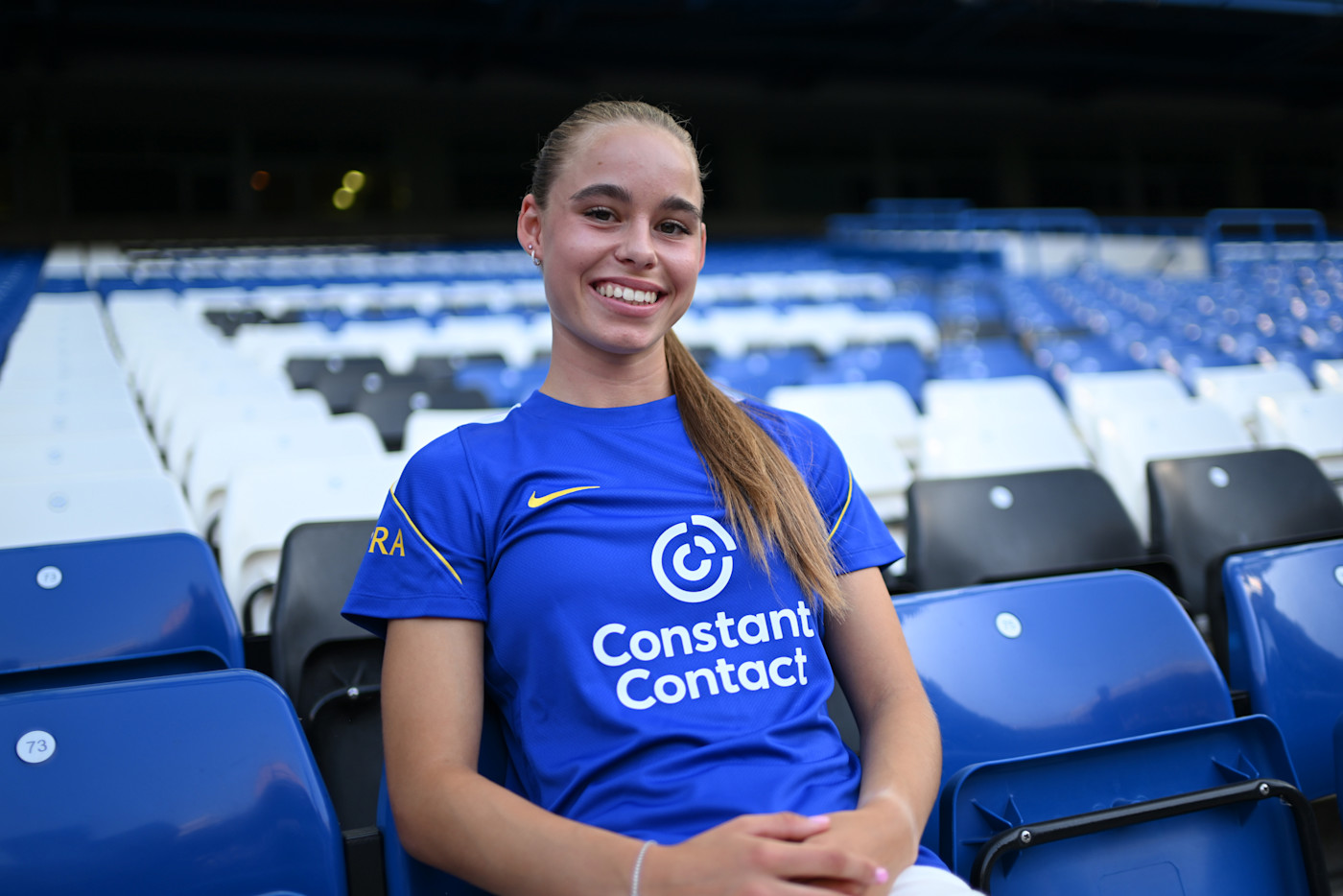 Nelly Las looking at home at Stamford Bridge