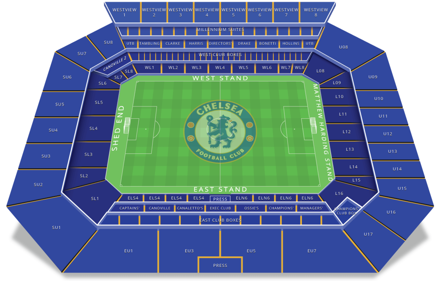 Seating Plans Official Site Chelsea Football Club